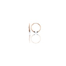 Söğütlü Silver Gümüş Rose 14 mm Beyaz Taşlı Halka Küpe