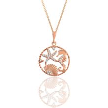 Söğütlü Silver Gümüş Rose Zirkon Taşlı Deniz Şans Kolye