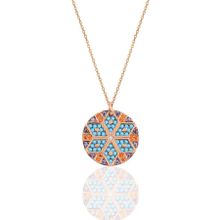 Söğütlü Silver SGTL10156ROSE Gümüş Rose Yuvarlak Kadın Kilim Kolye