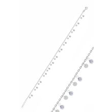 Söğütlü Silver SGTL10549 Gümüş Rodyumlu Zirkon Taşlı Pullu Halhal