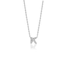 Söğütlü Silver SGTL10619 Gümüş Rodyumlu Üç Boyutlu Minimal K Gümüş Harf Kolye