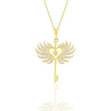 Söğütlü Silver SGTL10679GOLD Altın Yaldızlı Zirkon Taşlı Kayan Yıldız Kadın Gümüş Kolye
