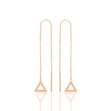 Söğütlü Silver SGTL10688ROSE Rose Piramit Zincir Gümüş Küpe