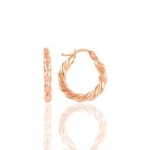 Söğütlü Silver SGTL10704ROSE Rose Kalın Burgu Şarnel Gümüş Küpe