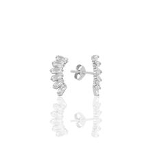 Söğütlü Silver SGTL10760 Rodyumlu Altı Baget Taşlı Gümüş Küpe