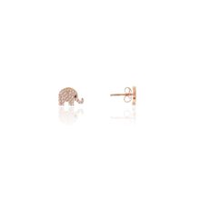 Söğütlü Silver SGTL10801 Rose Zirkon Taşlı Fil Gümüş Küpe