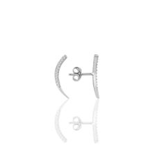 Söğütlü Silver SGTL10824 Rodyumlu Zirkon Taşlı Ay Modeli Gümüş Küpe
