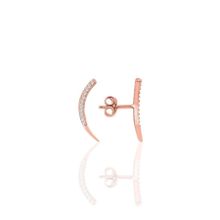 Söğütlü Silver SGTL10824 Rose Zirkon Taşlı Ay Modeli Gümüş Küpe