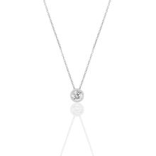 Söğütlü Silver SGTL10849 Gümüş Rodyumlu Sıvama Tek Taş Kolye