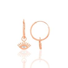 Söğütlü Silver SGTL10868 Rose Kirpikli Göz Halka Gümüş Küpe
