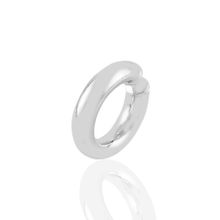 Söğütlü Silver SGTL10886 Rodyumlu Sade Sıkıştırmalı Kalın Kıkırdak Gümüş Küpe