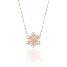 Söğütlü Silver SGTL10888 Gümüş Rose Zirkon Taşlı Kartanesi Kolye