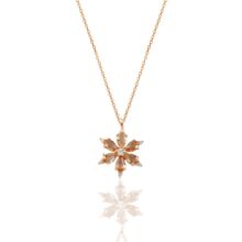 Söğütlü Silver SGTL10898 Gümüş Rose Zultanit Taşlı Kar Tanesi Kolye