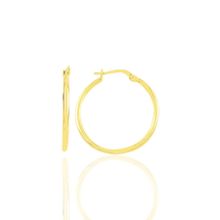 Söğütlü Silver SGTL10939 Gümüş Altın Yaldızlı 29 Mm Şarnel Halka Küpe