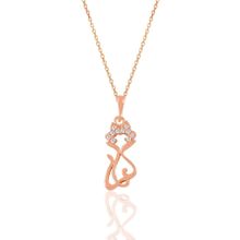 Söğütlü Silver SGTL11022 Gümüş Rose Zirkon Taşlı Süslü Kedi Kolye