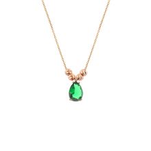 Söğütlü Silver SGTL11140 Gümüş Rose Zirkon Taşlı Doricalı Damla Kolye