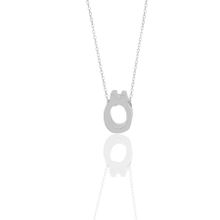 Söğütlü Silver SGTL11181 Gümüş Rodyumlu Üç Boyutlu Minimal Ö Harf Kolye