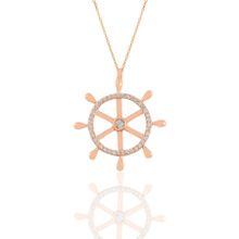 Söğütlü Silver SGTL11184 Gümüş Rose Zirkon Taşlı Gemi Dümeni Kolye