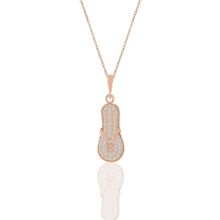 Söğütlü Silver SGTL11202 Gümüş Rose Zirkon Taşlı Terlik Kolye