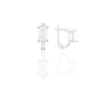 Söğütlü Silver SGTL11253 Gümüş Baget Kesim Zirkon Taşlı J Küpe