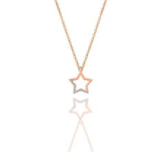 Söğütlü Silver SGTL11324 Gümüş Rose Zirkon Taşlı Yıldız Kolye