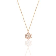 Söğütlü Silver SGTL11328 Gümüş Rose Zirkon Taşlı Kar Tanesi Kolye