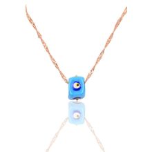 Söğütlü Silver SGTL11335 Gümüş Rose 60 Cm Singapur Zincirli Mineli Turkuaz Kolye