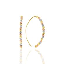 Söğütlü Silver SGTL11363 Gümüş Altın Yaldızlı, Rodaj Ve Rose Renkli Dorissa Dorica Tasarım Küpe