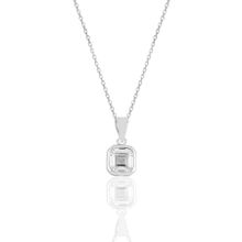 Söğütlü Silver SGTL11619KARE Gümüş Rodyumlu Kare Kesim Zirkon Taşlı Kolye
