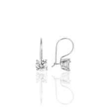 Söğütlü Silver SGTL11719 Gümüş Rodyumlu Çengelli 6 Mm Zirkon Tek Taş Küpe