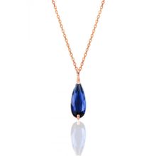 Söğütlü Silver SGTL12075 Gümüş Rose Safir ve Zirkon Taşlı Damla Modeli Kolye