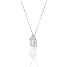 Söğütlü Silver SGTL2118 Rodyumyu Zirkon Taşlı Kedi Kolye