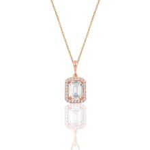 Söğütlü Silver SGTL2795 925 Ayar Gümüş Rose Baget Taşlı Kolye