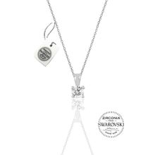 Söğütlü Silver SGTL4513 Swarovski Tek Taş Kadın Gümüş Kolye