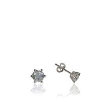 Söğütlü Silver SGTL4514 Swarovski Tek Taş Gümüş Küpe