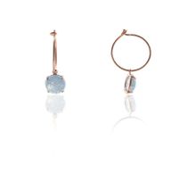 Söğütlü Silver SGTL5679 Açık Mavi Kristalize Küpe