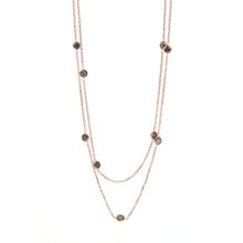 Söğütlü Silver SGTL8538 Gümüş Rose Onix Sıra Taşlı Kadın Kolye