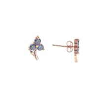 Söğütlü Silver SGTL8682 Rose Mistik Taşlı Minik Çiçek Gümüş Kadın Küpe