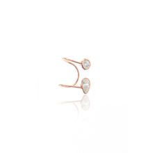 Söğütlü Silver SGTL8981 Rose Damlalı Zirkon Taşlı Kıkırdak Gümüş Küpe