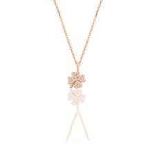 Söğütlü Silver SGTL9141 Gümüş Rose Zirkon Taşlı Yonca Kolye