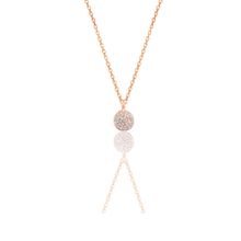 Söğütlü Silver SGTL9142 Gümüş Rose Zirkon Taşlı Yuvarlak Kolye