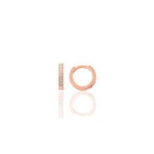 Söğütlü Silver SGTL9495 Gümüş 12 Mm Rose Zirkon Taşlı Halka Küpe