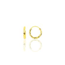 Söğütlü Silver SGTL9646GOLD Gümüş Altın Rengi 14 Mm Burgu Modeli Halka Kadın Küpe