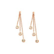 Söğütlü Silver SGTL9842ROSE Beyaz Taşlı Rose Halka Gümüş Küpe