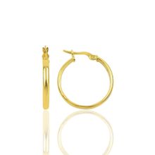 Söğütlü Silver SGTL9930GOLD Gümüş 24 Mm Altın Rengi Halka Küpe