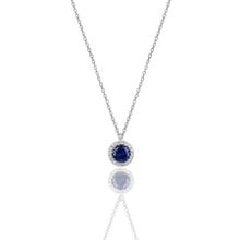 Söğütlü Silver TYC00179762557 Gümüş Rodyumlu Safir Taşlı Pırlanta Montürlü Tek Taş Kolye