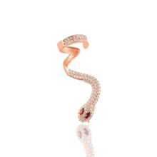 Söğütlü Silver TYC00204149786 Gümüş Rose Zirkon Ve Kök Yakut Taşlı Yılan Kıkırdak Küpe