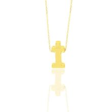 Söğütlü Silver TYC00220325796 Gümüş Altın Yaldızlı Üç Boyutlu Minimal I Harf Kolye