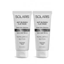 Solaris Yağlı ve Lekeli Ciltler İçin 100 ml x 2 Adet Kil Maskesi