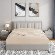 Soley Jersey 140x200 cm Bej %100 Pamuk Çift Kişilik Lastikli Çarşaf